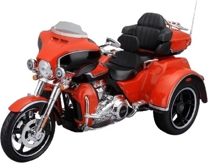 Modello in metallo della moto HARLEY-DAVIDSON 2021 CVO Tri Glide 1:12, arancione