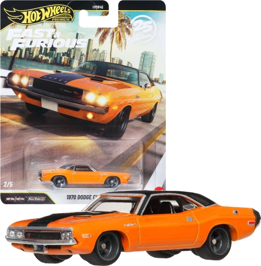Hot Wheels Premium Fast & Furious 1970 Dodge Challenger R/T - 1 pezzo