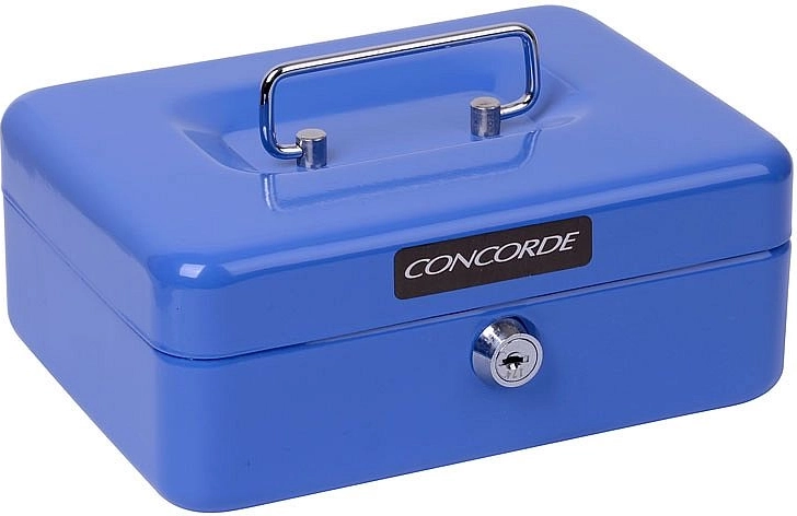 Cassetta di sicurezza in metallo Concorde 20 cm, blu