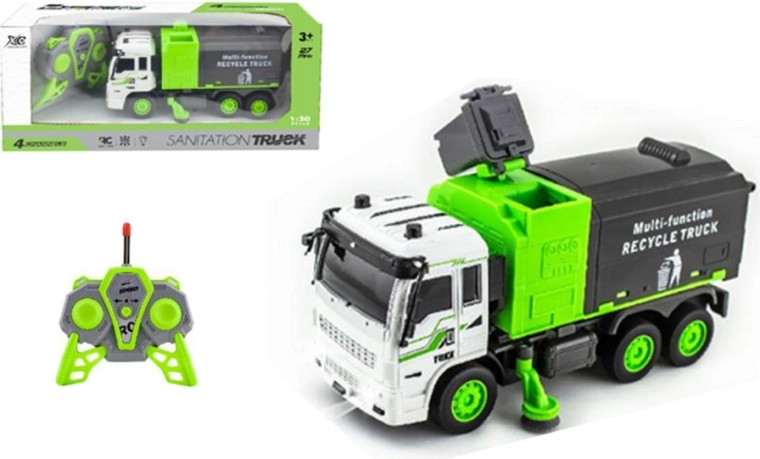 Camion della spazzatura RC 2 in 1 con telecomando - 1 pezzo