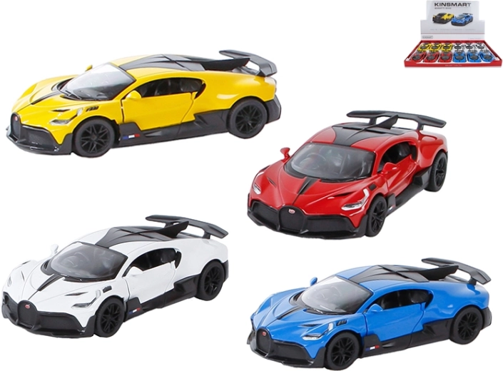 Modello d'auto in metallo Bugatti Divo con retrocarica Kinsmart