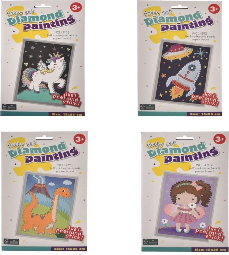 Kit creativo per diamond painting 4ASS (mix di 4 soggetti)