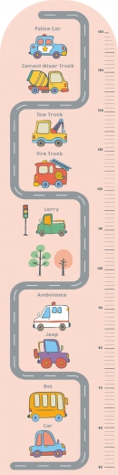 Metro in schiuma per bambini per parete Auto