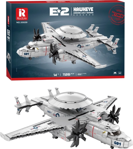 Kit di costruzione dell’aereo da allerta precoce E-2C Hawkeye (1126 pezzi)