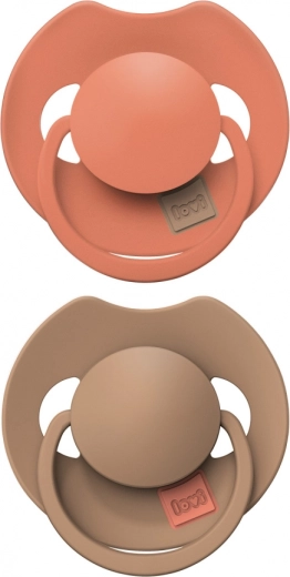 Ciuccio dinamico in silicone LOVI PRIME 18m+ Granola/Orange, 2 pz
