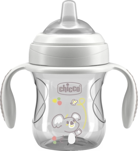 Chicco tazza di transizione con manici grigia 200 ml 4m+