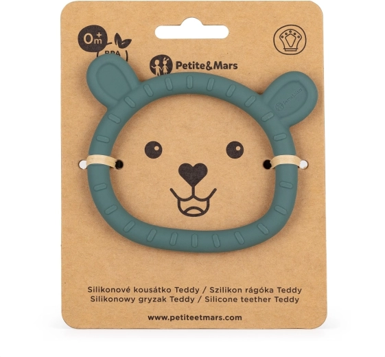 Massaggiagengive in silicone Petite&Mars teddy misty green