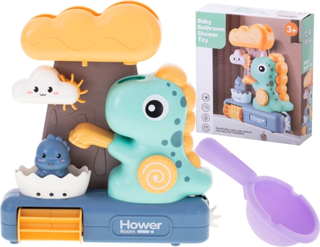 Giocattolo da bagno per bambini con dinosauri e ruota d'acqua