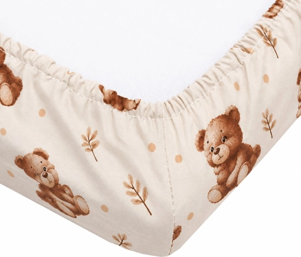 Lenzuolo in cotone per lettino New Baby Sweet baby bears 120 × 60 cm