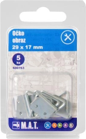 Occhiello per quadri 29 × 17 mm, zincato (5 pz)