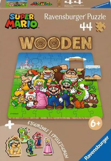 Puzzle in legno Ravensburger Super Mario – 44 pezzi