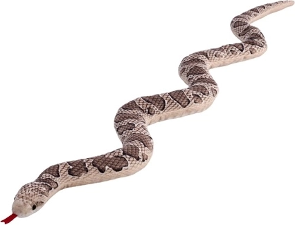 Serpente decorativo con motivo a zigzag marrone 100 cm