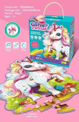 Puzzle per bambini Unicorno, 45 pezzi