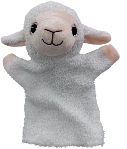 Marionetta a guanto in peluche a forma di pecora