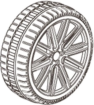 Ruote anteriori per auto elettrica per bambini Audi TTS (2 pz)