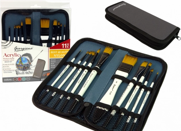 Set di pennelli per artisti 10 pz in custodia