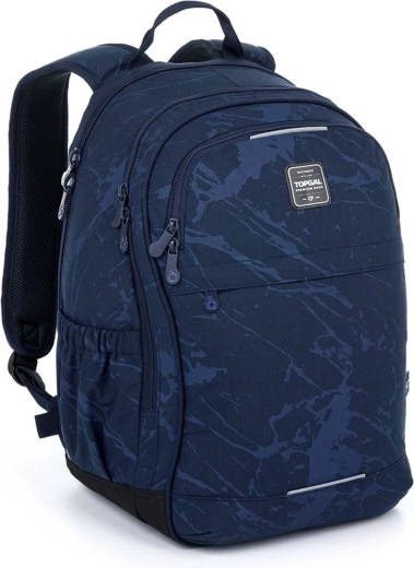 Zaino per studenti Topgal RUBI blu con venature