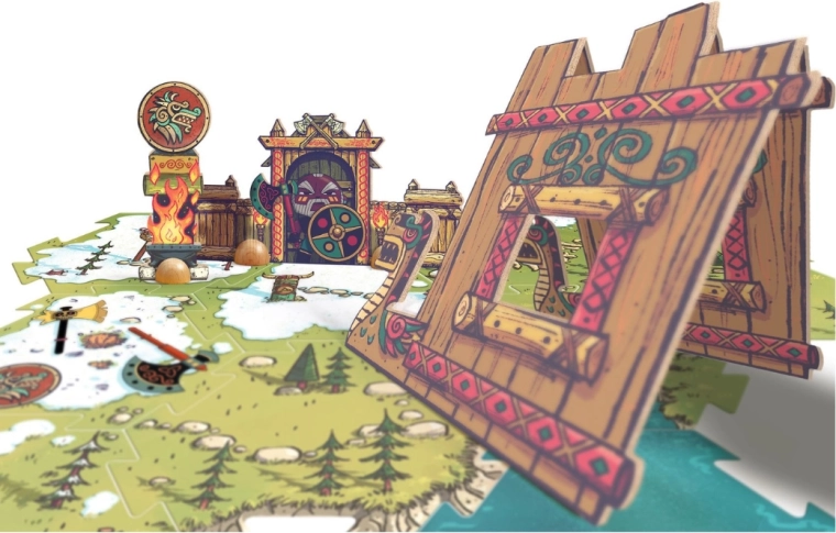 Puzzle da pavimento che prende vita in una scena 3D