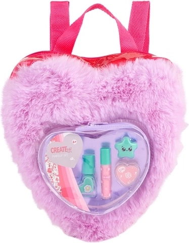 Zainetto di peluche a forma di cuore