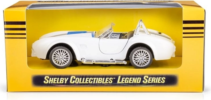 Shelby Cobra 1:32 macchinina in metallo bianca con pull-back