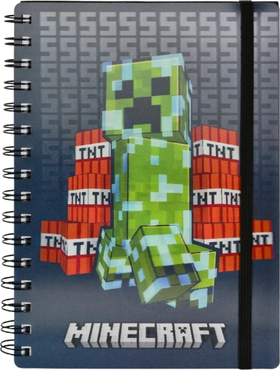 Quaderno a spirale Minecraft Creeper 3D A5 (80 fogli)