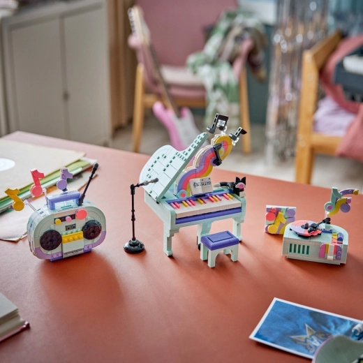 Accessori e decorazioni in stile musicale retrò