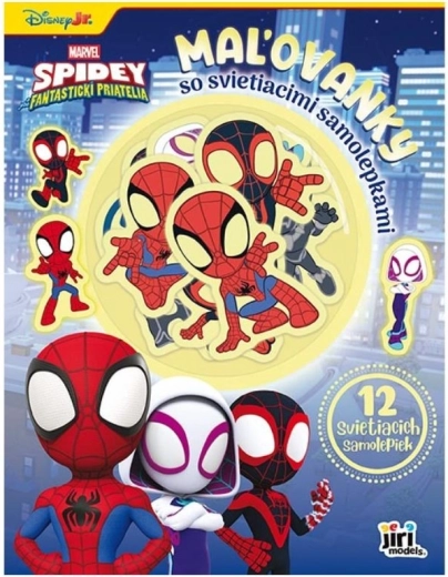 Album da colorare con adesivi luminescenti Spidey