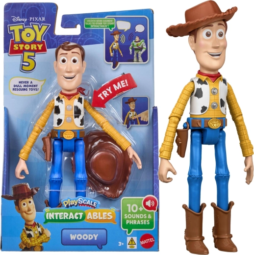 Mattel Disney Toy Story 5 action figure interattiva Woody 23 cm (versione inglese)