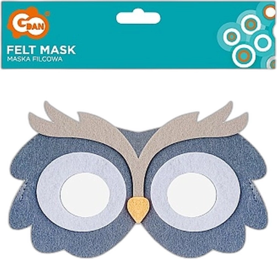 Maschera in feltro gufo - 1 pezzo