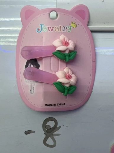 Fermagli per capelli con fiori rosa set