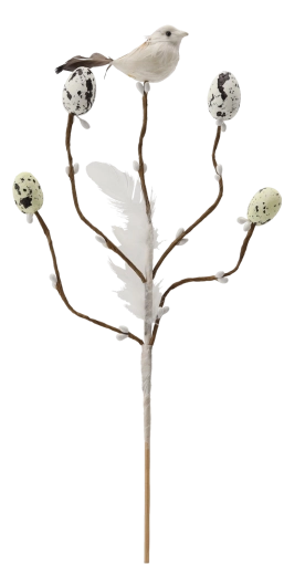 Dettagli realistici con uccellino e ovetti