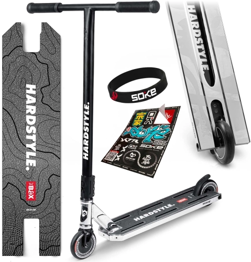 Monopattino freestyle Soke Box argento-nero