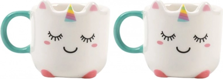 Mini tazzine da espresso con unicorno 90 ml (2 pz)