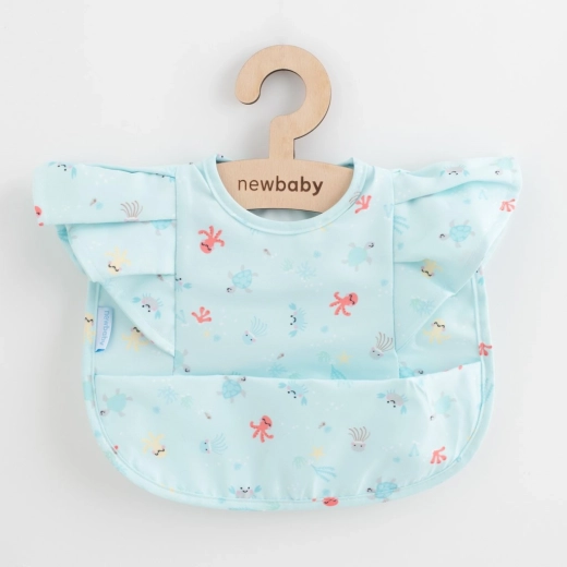 Bavaglino di lusso da bambina con volant NEW BABY