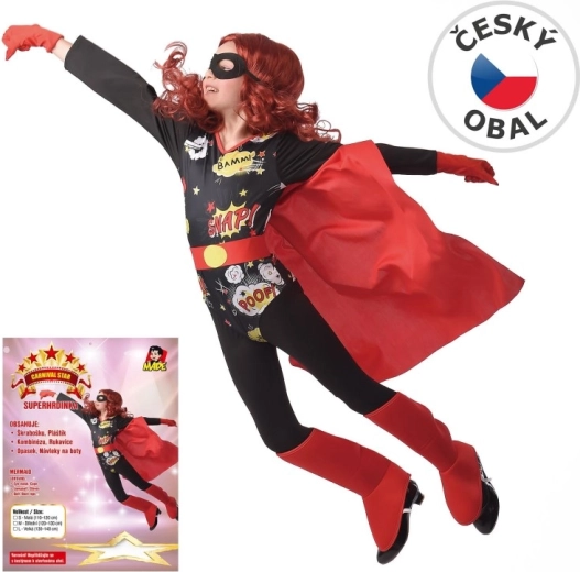 Costume di carnevale da supereroina per bambine 110–120 cm