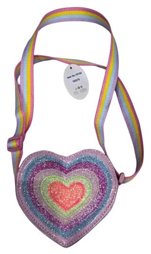 Borsetta a cuore arcobaleno Pink