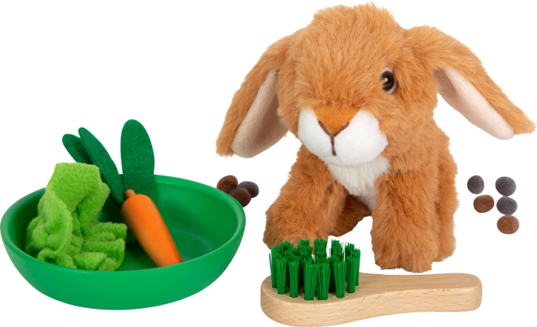 Cura del piccolo animale di peluche
