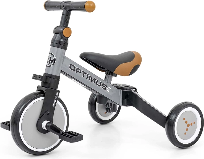 Milly Mally triciclo e cavalcabile 3 in 1 Optimus grigio