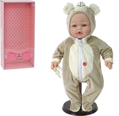 Bambola parlante neonata Bobas 40 cm in tutina da orsetto