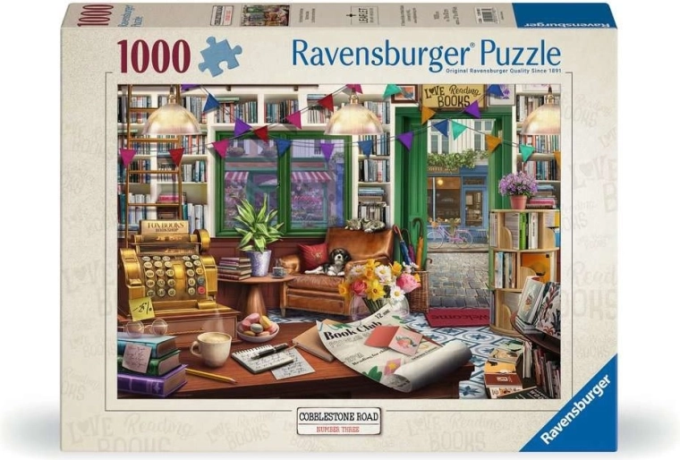 Puzzle Ravensburger Cobblestone Road 3: Libreria magica 1000 pezzi