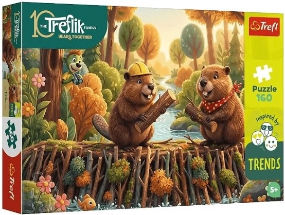 Puzzle Trefl 160 pezzi – Al castoro (La famiglia Treflik)