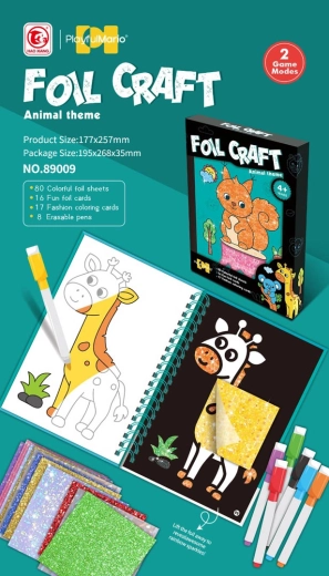 Set creativo 2 in 1: mosaico e disegni da colorare con animaletti