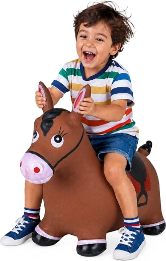Cavallino rimbalzante HoppyDoo Special Paint Edition con pompa