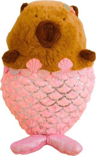 Coda rosa scintillante con motivo a squame