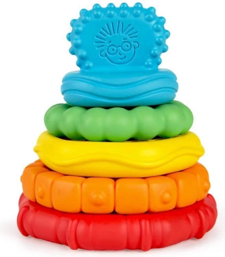 Baby Einstein anelli da dentizione impilabili 2-in-1 Stack & Teethe per neonati
