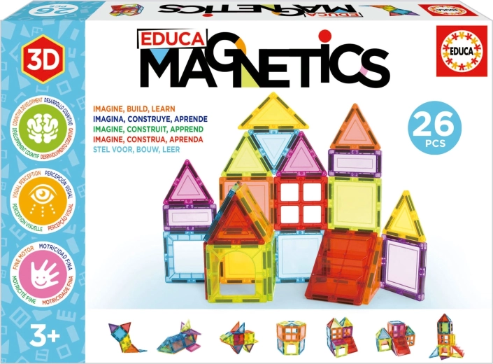 EDUCA Costruzioni magnetiche Magnetics 26 pezzi