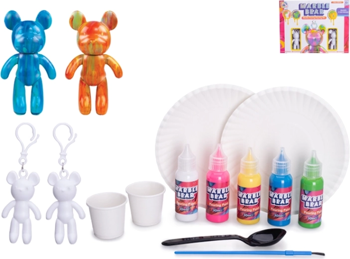 Set creativo portachiavi Orsetto – 2 pz per marmorizzazione
