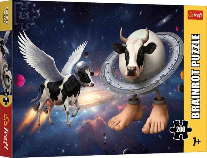 Puzzle Trefl BrainRots: Crazy Cow 200 pezzi