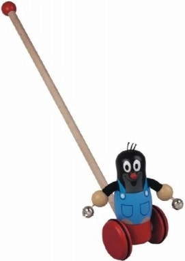 Giocattolo a spinta in legno Krtek con campanelli