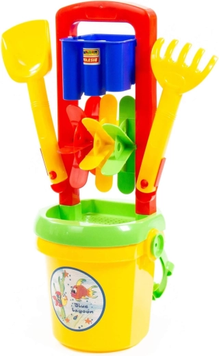 Set con mulino per sabbia e secchiello